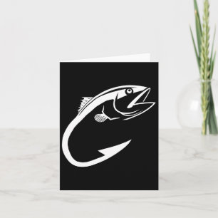 Tuna Hook Minimal Fisher Man Fishing Lover Card