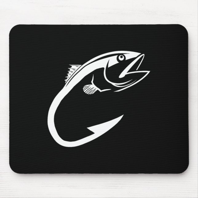 Tuna Hook Minimal Fisher Man Fishing Lover  Mouse Pad (Front)