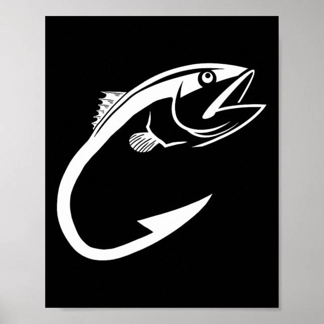 Tuna Hook Minimal Fisher Man Fishing Lover  Poster (Front)