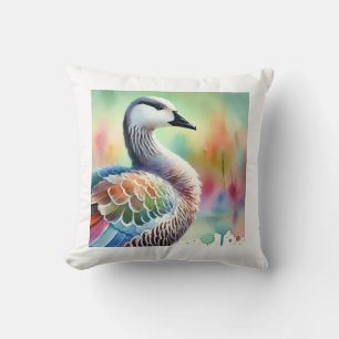 Tundra Bean Goose 200824AREF144 - Watercolor Cushion