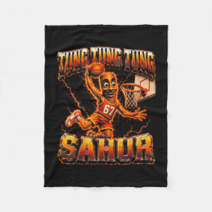 Tung tung tung sahur 67 player basketball italian fleece blanket