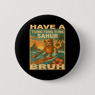 Tung Tung Tung Sahur Brainrot Teacher Last Day Of  6 Cm Round Badge