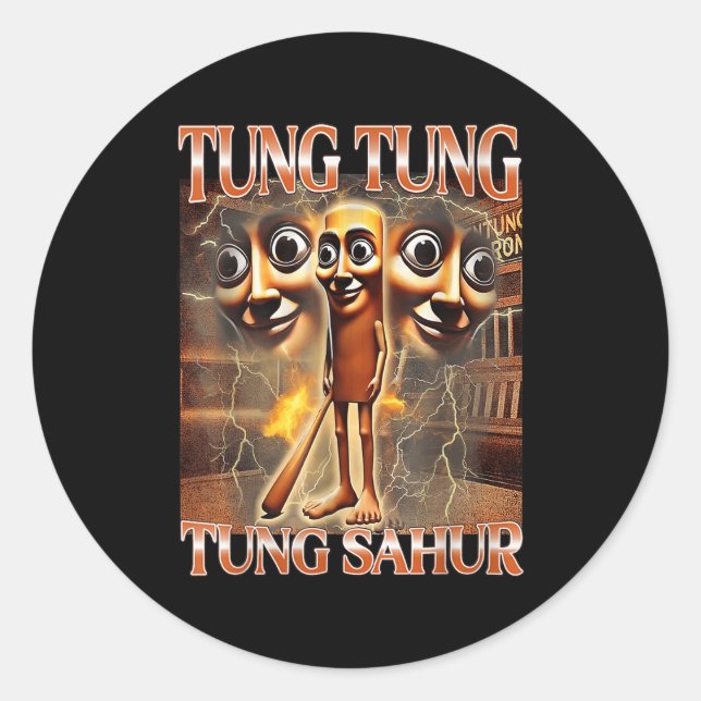 Tung Tung Tung Sahur  Classic Round Sticker (Front)