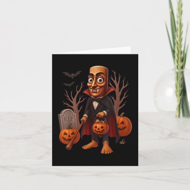 Tung Tung Tung Sahur Halloween Kid Costume Vampire Card (Front)