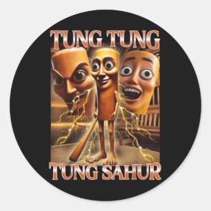 Tung Tung Tung Sahur Italian Brainrot Meme  Classic Round Sticker