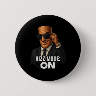 Tung Tung Tung Sahur Rizz Mode On Italian Brainrot 6 Cm Round Badge
