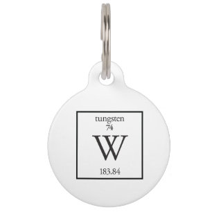 Tungsten Pet Tag