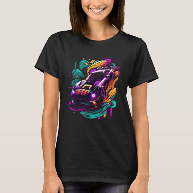 Tuning car from the 90s Pace Car racing car  8 T-Shirt (Front)