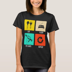 Tuning Car Lover Repairing Cars Mechanic Tools 3 T-Shirt