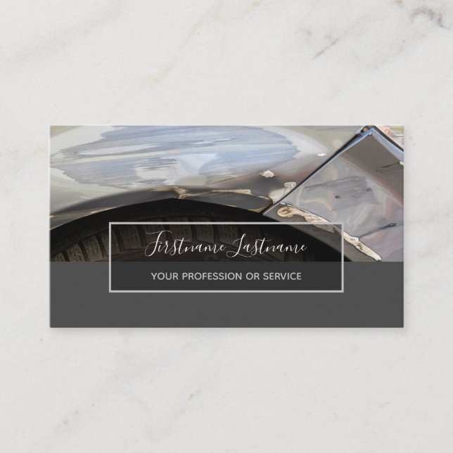 Tuning experts and mechanics car repair shop business card (Front)