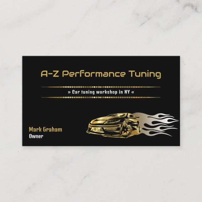 Tuning Service | Best Workshop Business Card (Front)