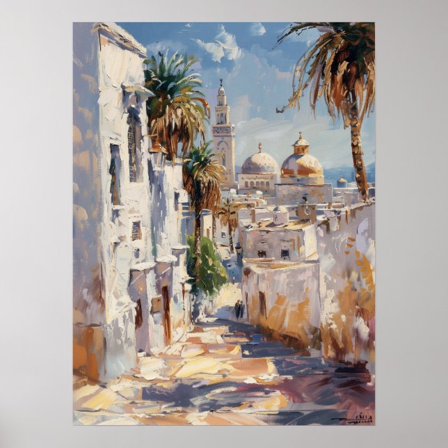 Tunis – Impressionist Travel Poster from Tunis (Front)