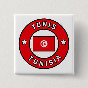 Tunis Tunisia 15 Cm Square Badge