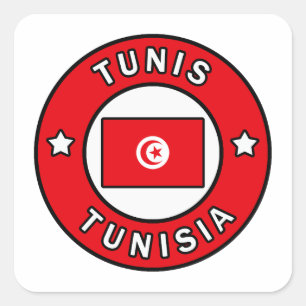 Tunis Tunisia Square Sticker