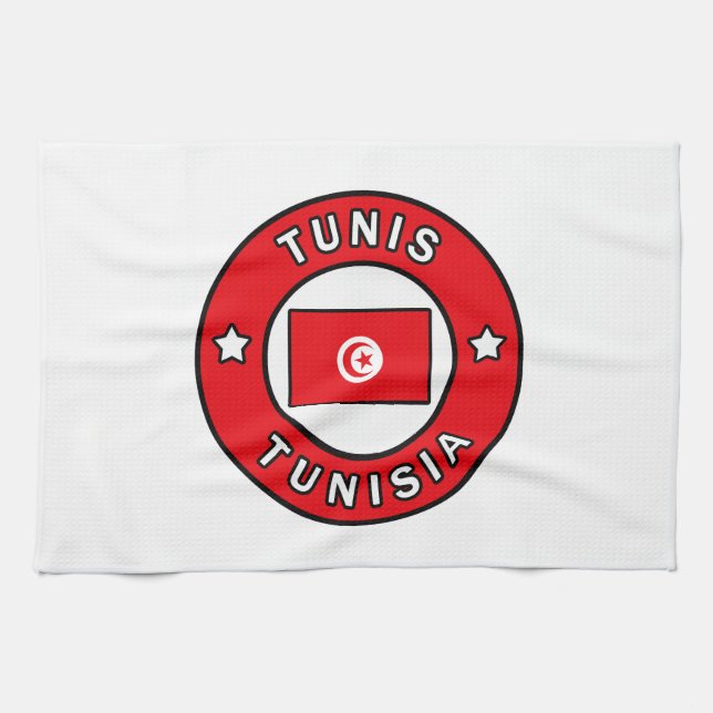 Tunis Tunisia Tea Towel (Horizontal)