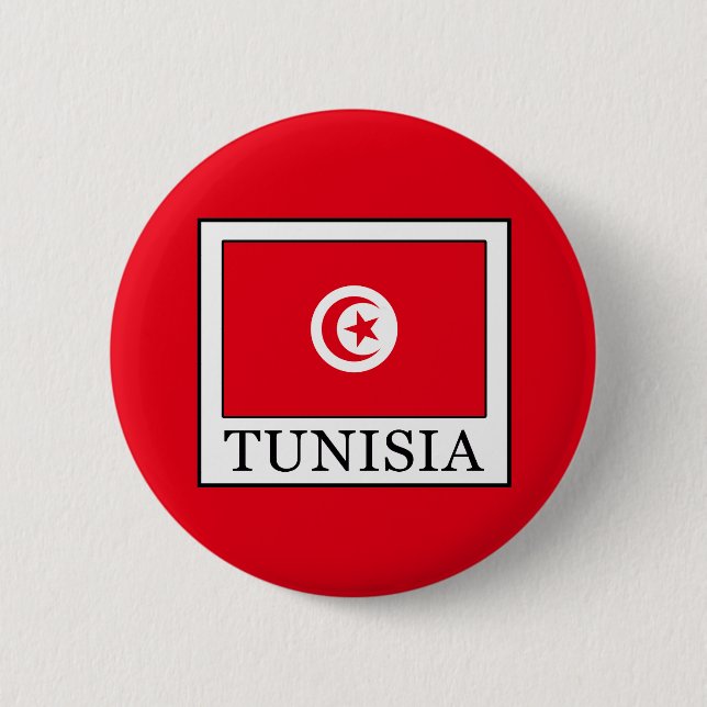 Tunisia 6 Cm Round Badge (Front)