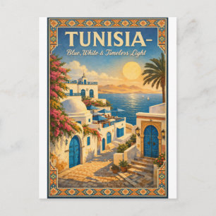 TUNISIA – Blue, White & Timeless Light Postcard
