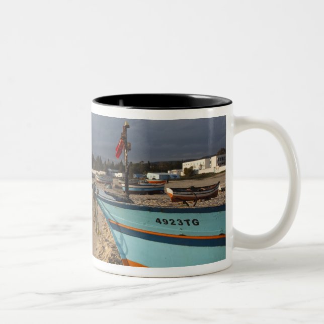 Tunisia, Cap Bon, Hammamet, waterfront, Two-Tone Coffee Mug (Right)