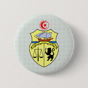 Tunisia Coat of Arms detail 6 Cm Round Badge
