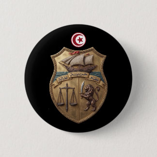 Tunisia country coat arms symbol emblem flag 6 cm round badge