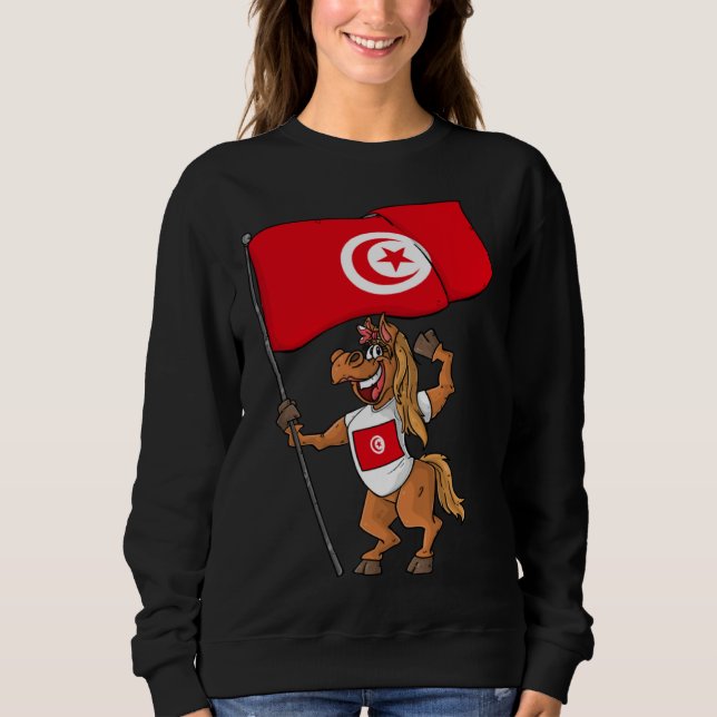 Tunisia Fan Horse Sweatshirt (Front)