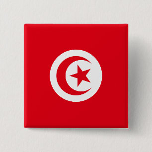 Tunisia Flag 15 Cm Square Badge