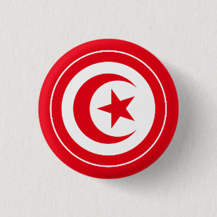 tunisia flag  3 cm round badge