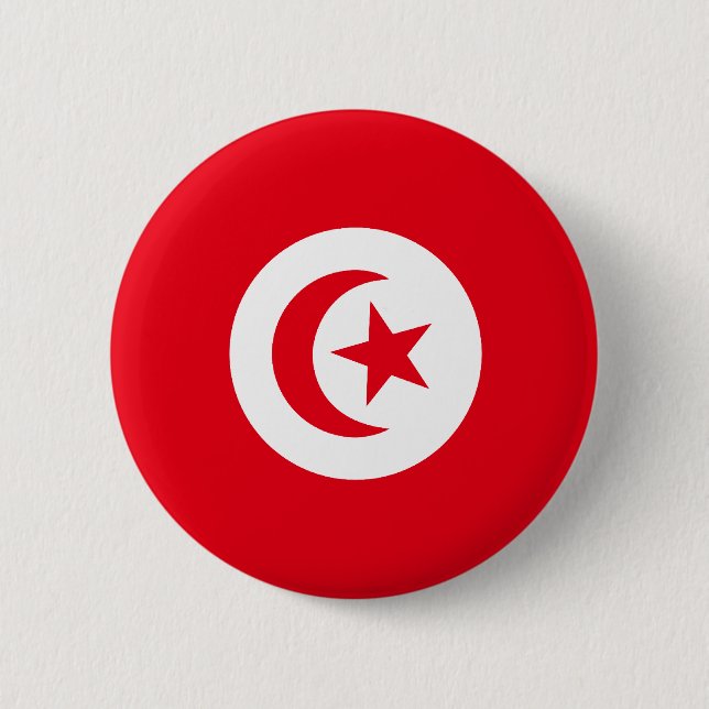 Tunisia Flag 6 Cm Round Badge (Front)