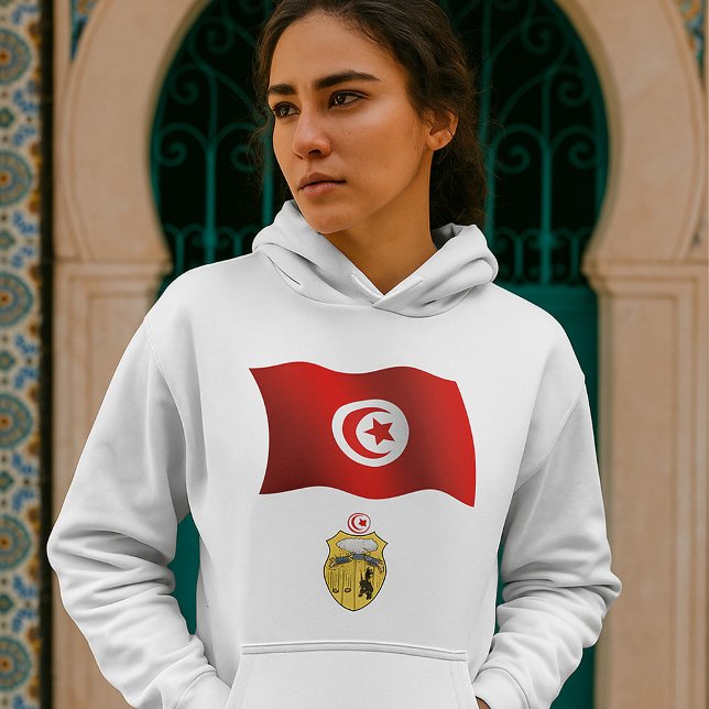 Tunisia Flag and Coat of Arms Patriotic Tunisian  Hoodie (Creator Uploaded)