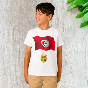 Tunisia Flag and Coat of Arms Patriotic Tunisian T-Shirt