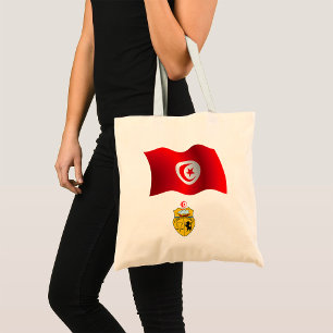 Tunisia Flag and Coat of Arms Patriotic Tunisian  Tote Bag