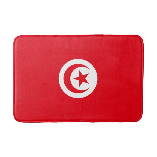 Tunisia Flag Bath Mat (Front)
