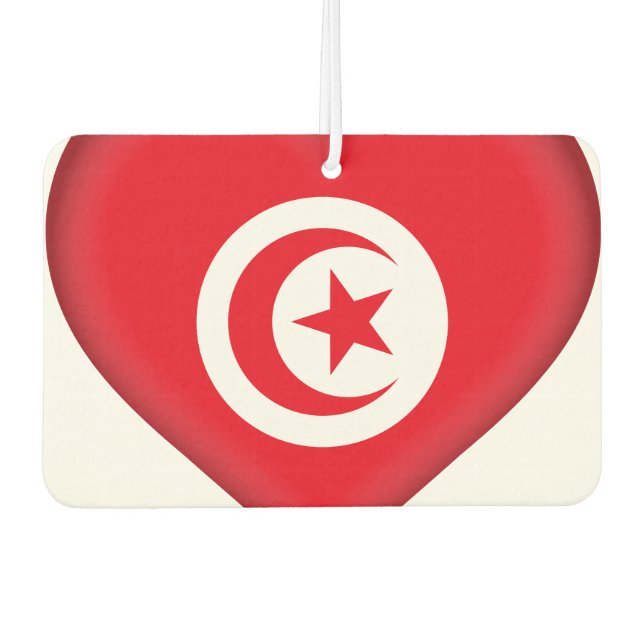 Tunisia Flag Car Air Freshener (Front)
