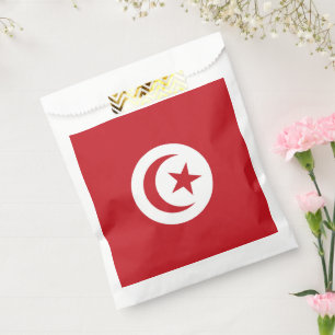 Tunisia flag favour bags