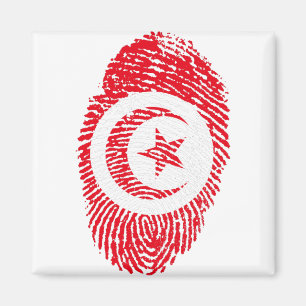 Tunisia Flag Fingerprint Country Pride Magnet