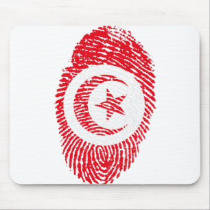 Tunisia Flag Fingerprint Country Pride Mouse Pad