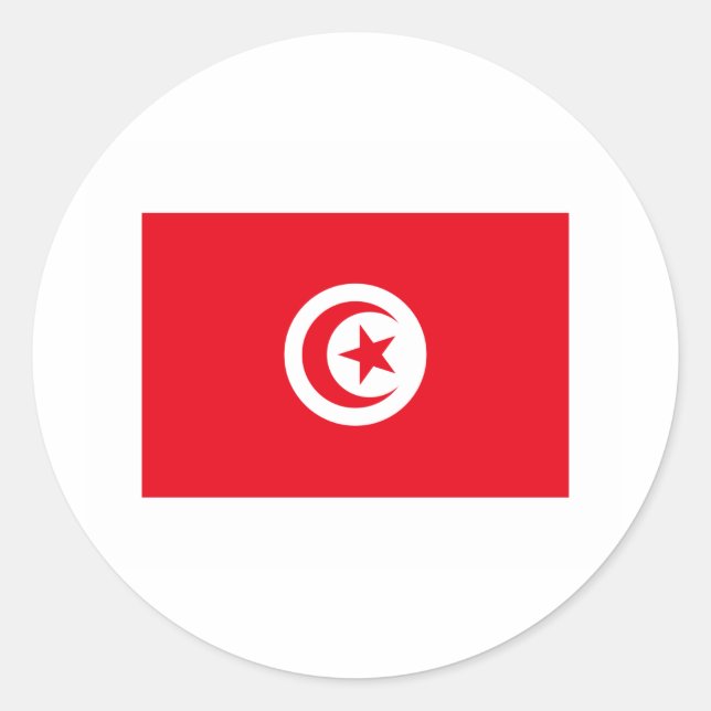 Tunisia FLAG International Classic Round Sticker (Front)