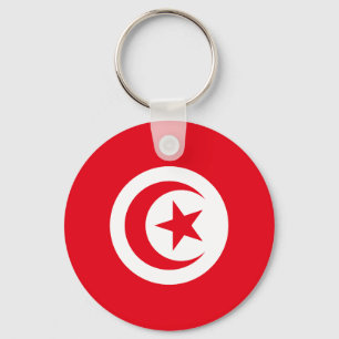 Tunisia Flag Key Ring