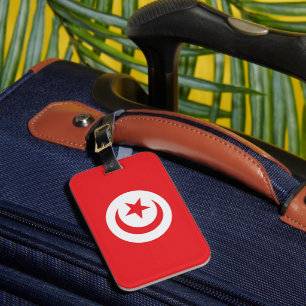 Tunisia Flag Luggage Tag