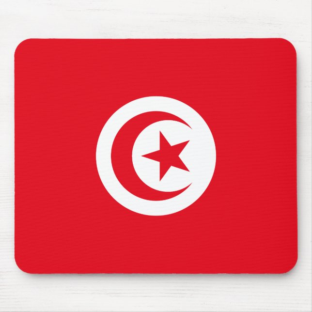 Tunisia Flag Mouse Pad (Front)