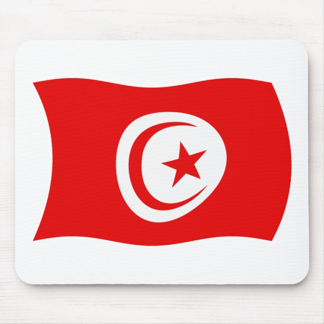 Tunisia Flag Mousepad (Front)