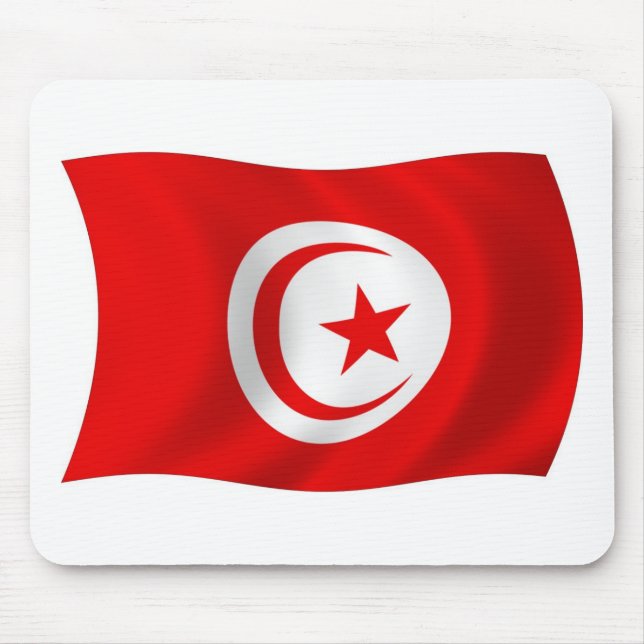 Tunisia Flag Mousepad (Front)
