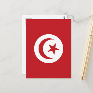 Tunisia flag postcard
