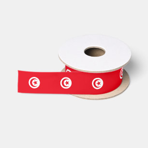 Tunisia Flag Satin Ribbon