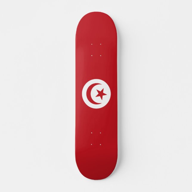 Tunisia flag skateboard (Front)
