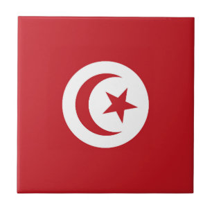 Tunisia flag tile