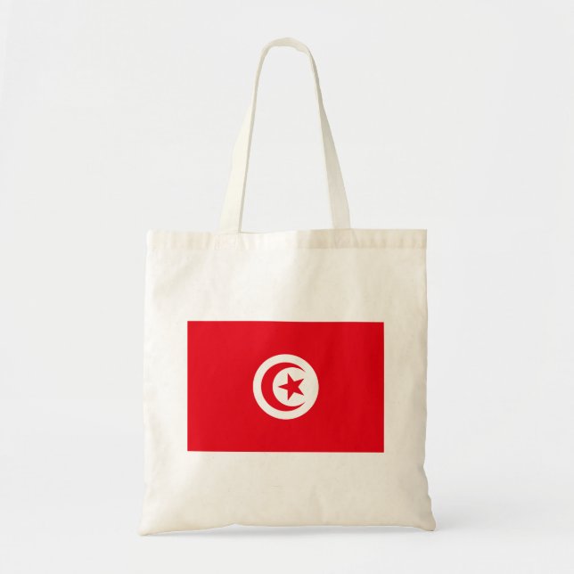 Tunisia Flag Tote Bag (Front)