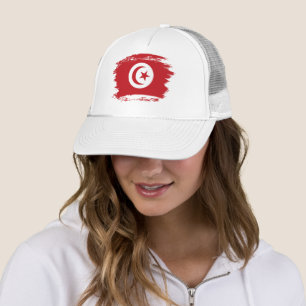 Tunisia flag trucker hat