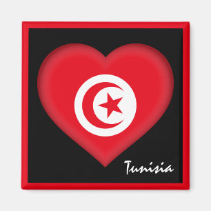 Tunisia flag & Tunisian Heart, Africa holiday Magnet