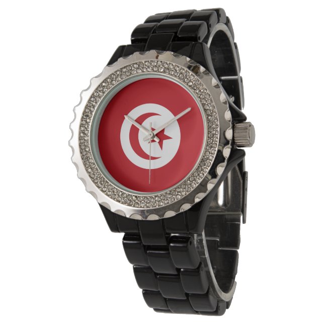 Tunisia flag watch (Angled)